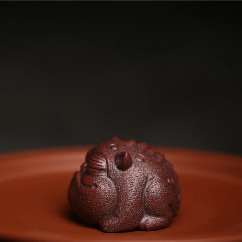 Fabulous Wild Beast Cute Red Tea Pet Spirit Figurines Tea Ceremony Utensils Chinese Room Decoration Accessories Zen Animal tea pet ornaments,room decor statues
