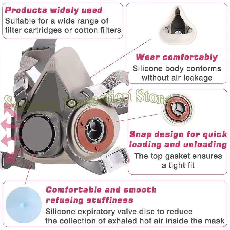 Kit 3in1 Filtre 60926 pour Masque 6200/6800/7502 Protection Respiratoire