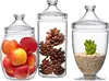Plastic Apothecary Jars, 3-Piece Set (52/46/46 oz), Acrylic Jars with Lids, Bathroom Canisters, Candy Buffet, Wedding Display 5