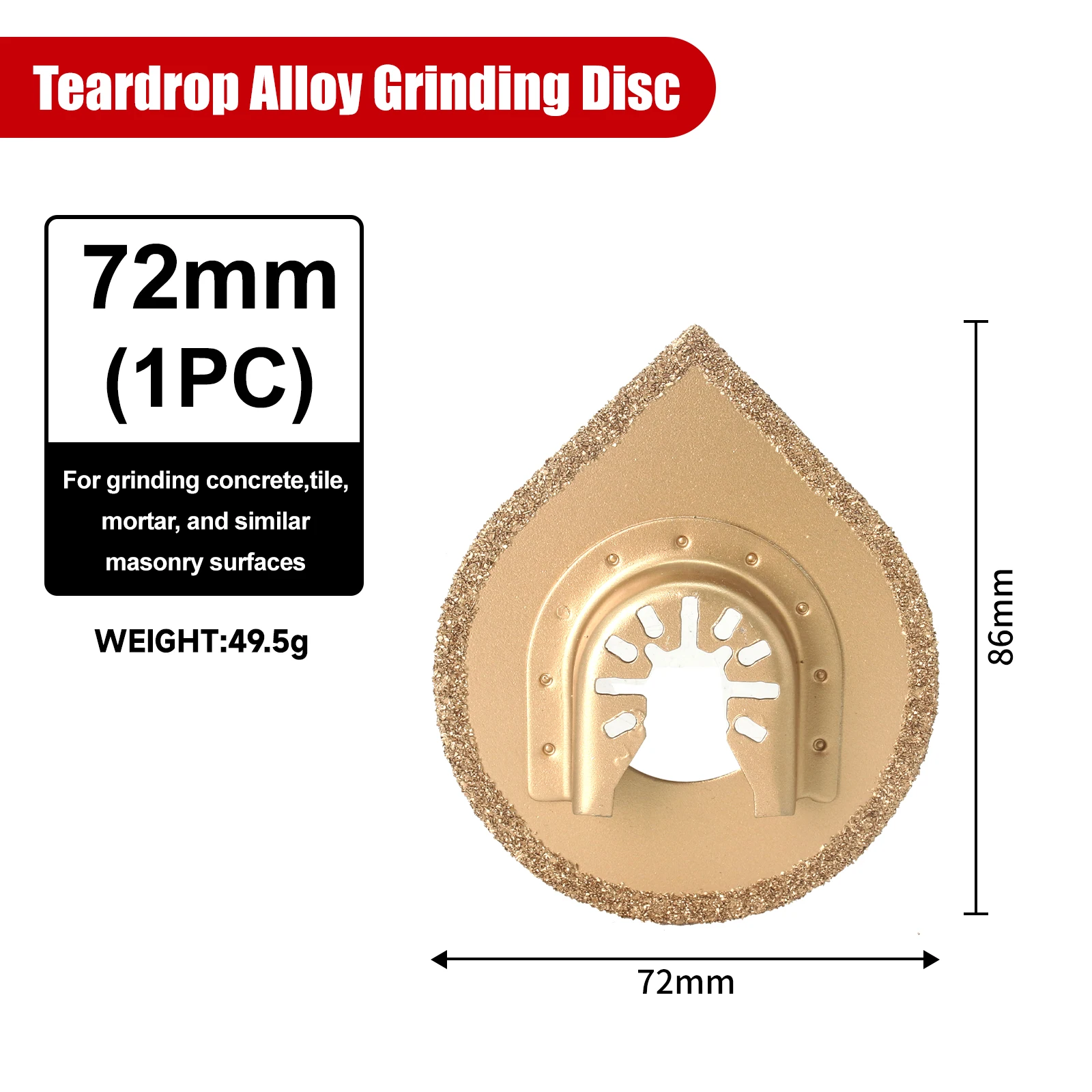 Universal Multifunction Oscillating Tool Saw Blades with Quick Release