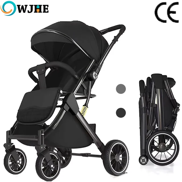 Poussette de luxe OWJHE pour bébé, ultra-légère et portable, avec amortisseurs, idéale pour les nouveau-nés et les voyages, fonction balancelle pour nouveau-né 1