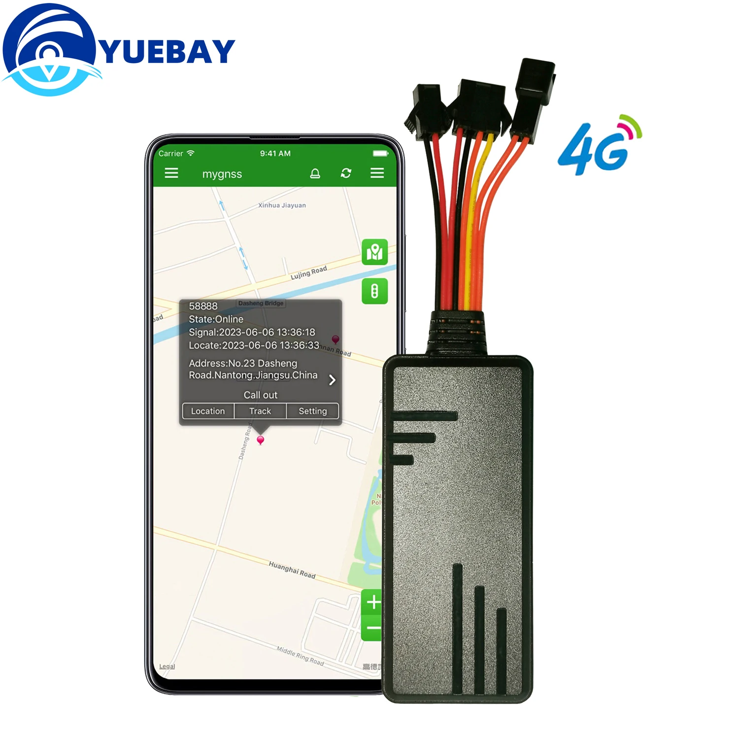 4G Vehicle GPS Tracker Support SOS Remote Control Monitoring Over Speed