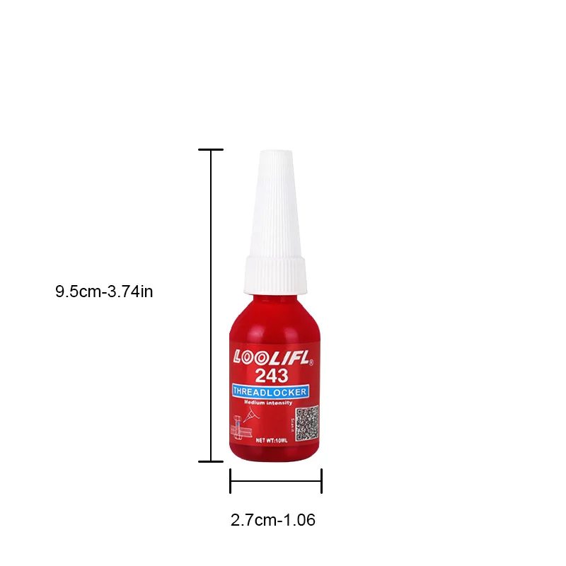 10ml of 243 thread glue. Anaerobic adhesive, anti-lock and anti-slip sealant, thread locking agent. 6