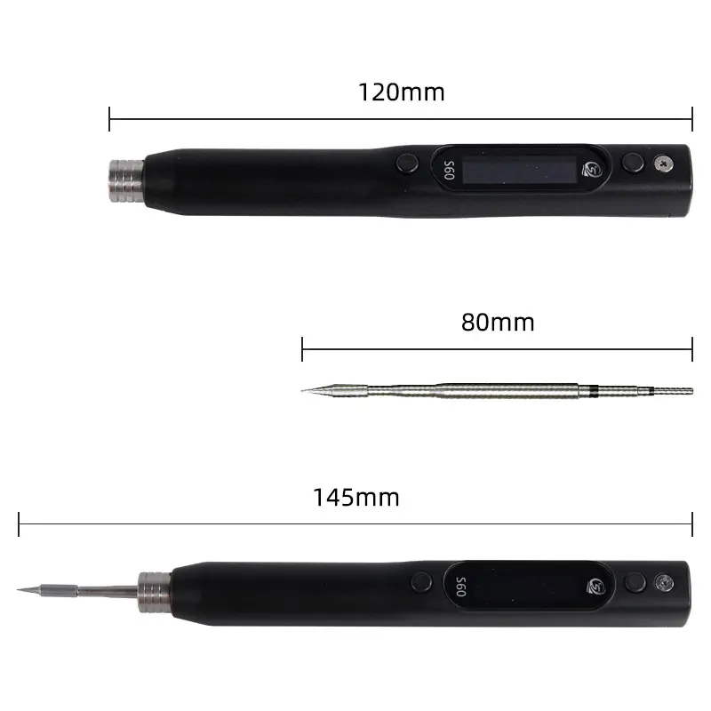 SEQURE S60 Anti-static Nano Soldering Iron Pen Support PD/QC Power Supply Compatible with C210 Solder Tip, Precision Repair Tool 4