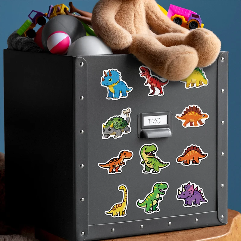 100-teiliges Dinosaurier-Aufkleber-Set, niedliche Cartoon-Tier-Aufkleber, Vinyl, wasserfest, für Scrapbooking, Skateboards, Laptops – Detail 11