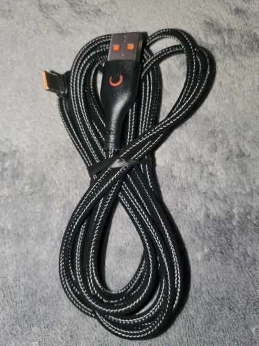 NNBILI 120W Fast Charging USB to Type-C Cable, Nylon Braided, 90 ° Bend Design, Suitable for High Speed Charging of Huawei oppo photo review