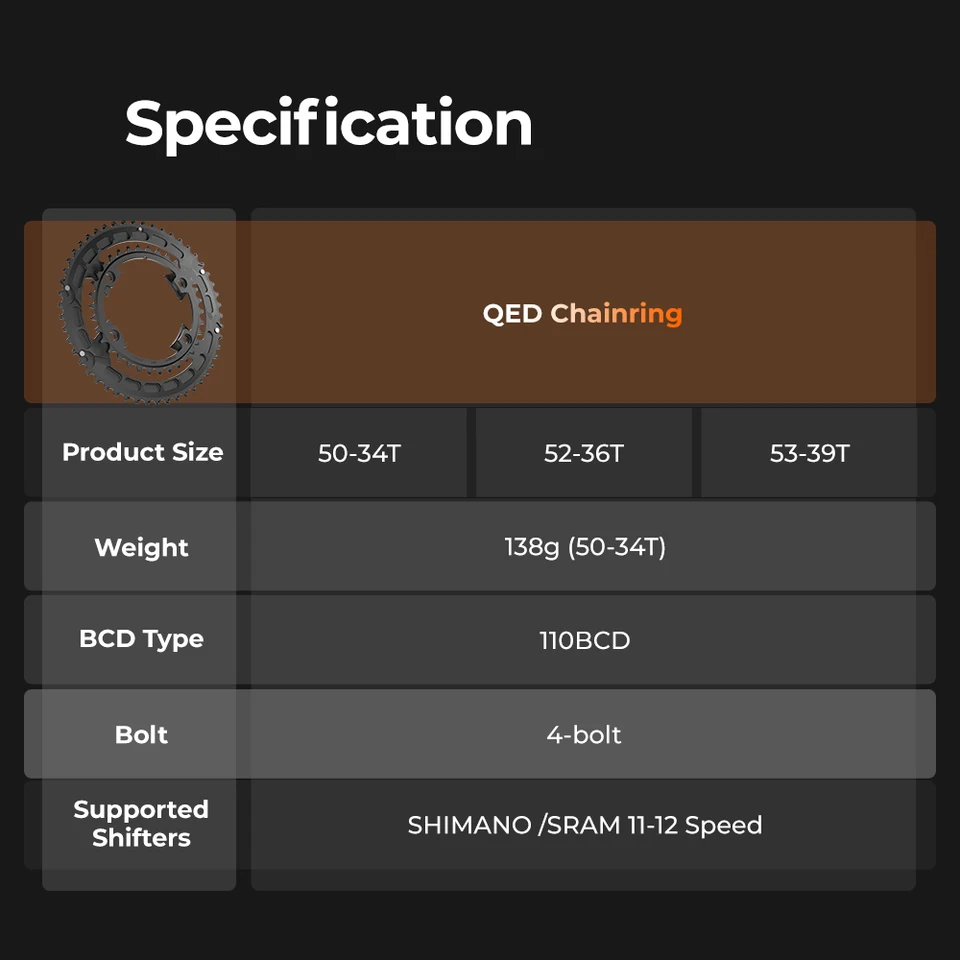 Magene Pes Qed チェーンリング 110bcd 分割中空超軽量ホイールパワー