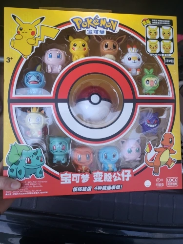 Pokemon Pikachu Figures Toys Doll Poke Ball Face-changing Pocket Monsters Action Figure Toy Gift Kid Boys Girls Set photo review