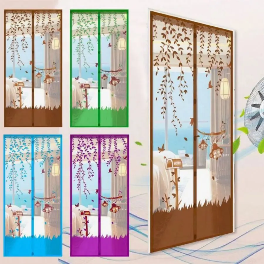 90Cm*210Cm Magnetic Mosquito Net for Door, Polyester Material Curtain, Home Textilesmagnetic Mosquito Net for Door, Polyester Material Curtain, Home Textiles