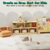2-Tier Wood Montessori Cabinet for Kids,Toddler Room Book Shelves Toy Organizers and Storage,Small Book Shelf Storage for Baby 5