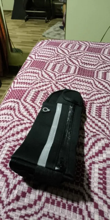 Pochete Esportiva cintura Preta porta celular garrafa utensílios para Corrida Preta photo review