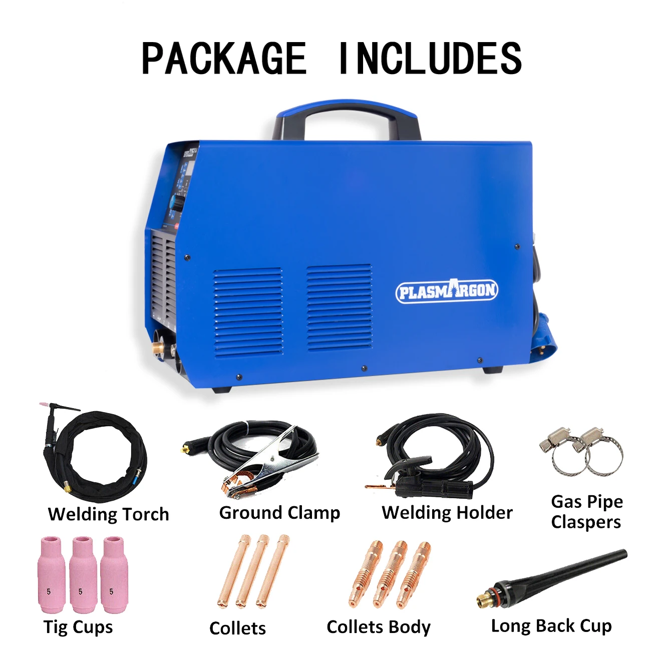 AC/DC 225A Pulse Aluminum TIG Welder Stick ARC Inverter Automatic Welding Machine 110/220V Dual Voltage Blue TSE225P 2