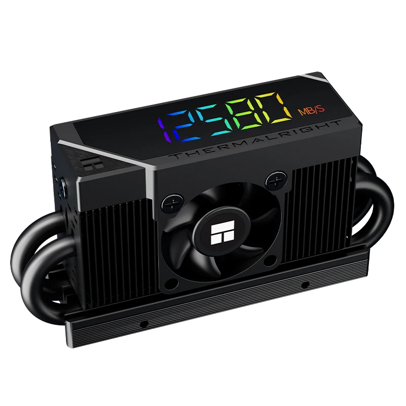 Thermalright HR-10 2280 PRO DIGITAL M.2SSD solid state drive digital display heat sink 4X5mm heat pipes/3cm fan/support PCI-E5.0