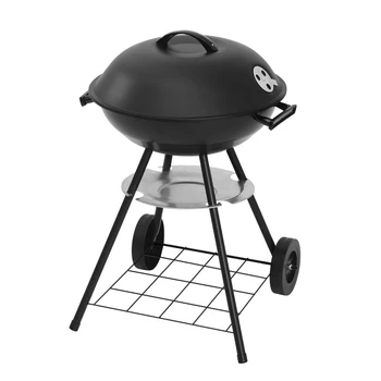 WOLTU Black Household Charcoal Kettle Outdoor Barbecue Stand Grill with Wheels Barbecue Oven for Garden Camping Yard 1
