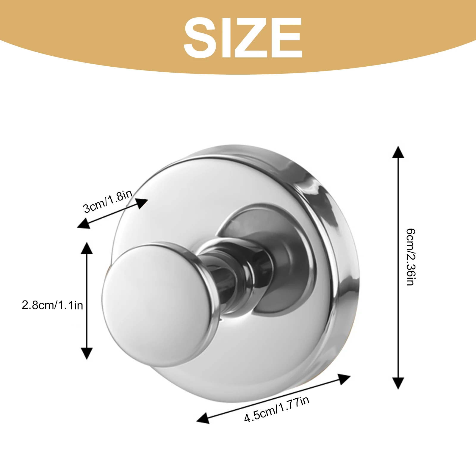 Silver Suction Cup Hooks for Shower, Removable Towel Hooks for Bathroom Kitchen, Heavy Duty 15 LB Capacity, No Drill Installatio 2