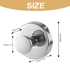 Silver Suction Cup Hooks for Shower, Removable Towel Hooks for Bathroom Kitchen, Heavy Duty 15 LB Capacity, No Drill Installatio 2