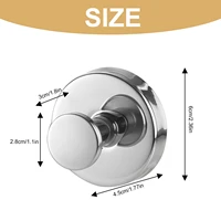 Silver Suction Cup Hooks for Shower, Removable Towel Hooks for Bathroom Kitchen, Heavy Duty 15 LB Capacity, No Drill Installatio 2