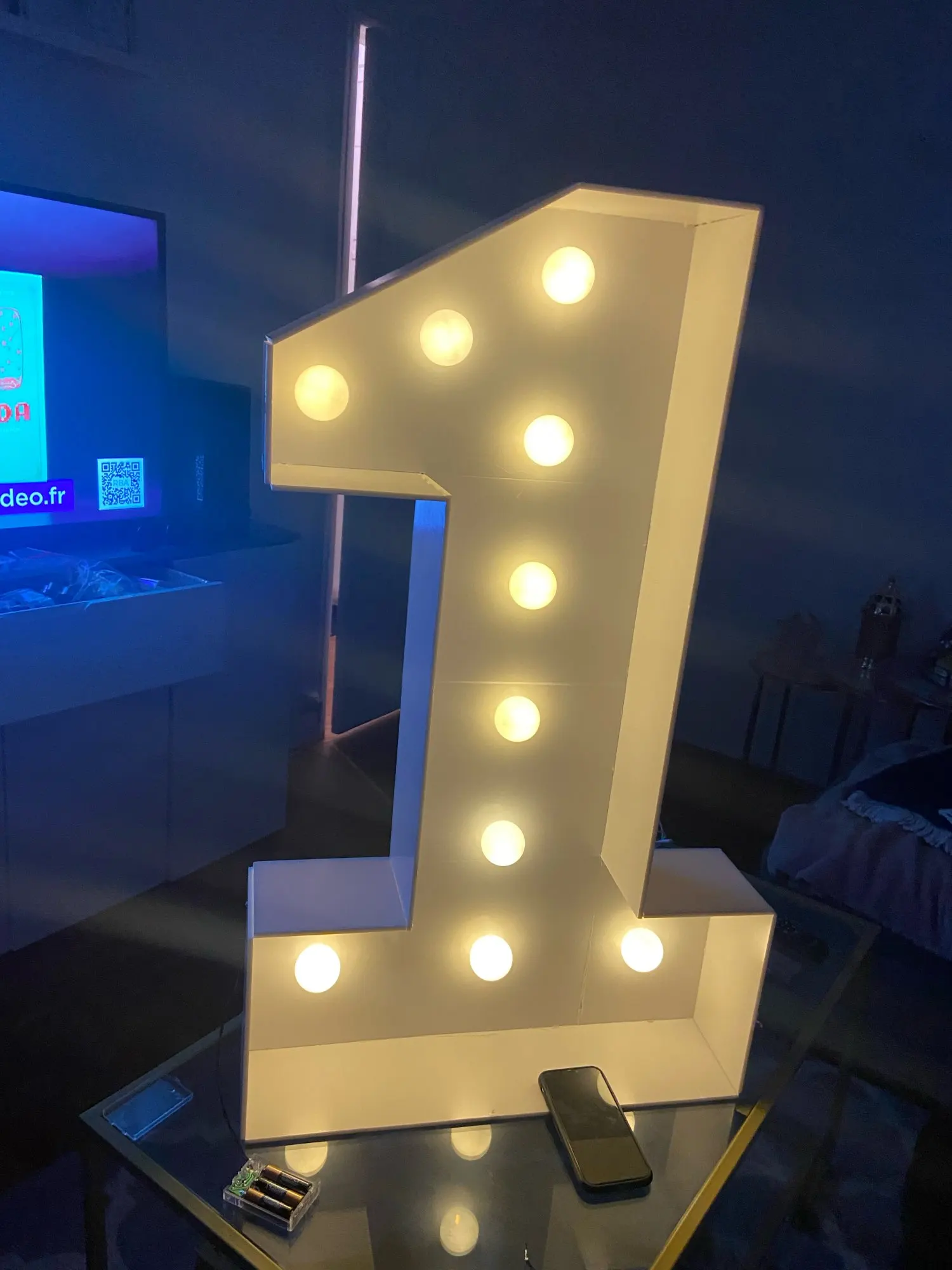 LED Light Giant Number Balloons - Birthday or Baby Shower Decor for 30, 40, 50th Events photo review