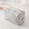 Storage Organizer Floral Puffy Quilted Makeup Bag Flower Printed Cosmetic Pouch Large Travel Cosmetic Bag Make up Aesthetic 1