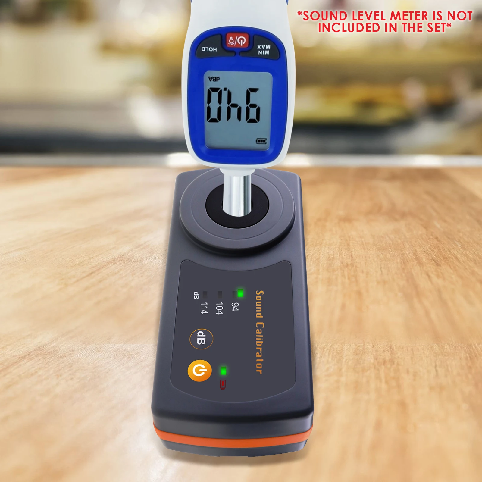 Sound Level Calibrator Meter 114dB 94dB 104dB Calibration Level For 1/2" 13.2mm Microphone Size Sound Meter 2