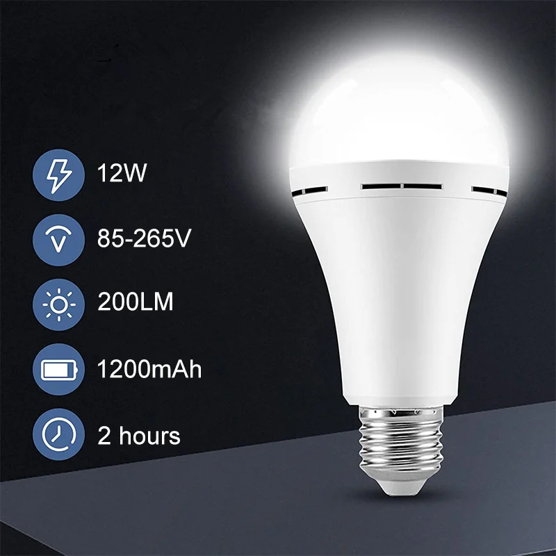 

E27 B22 E26 LED Bulbs Rechargeable Emergency Light Bulb Portable Hook Up Camping Lights 7W 9W 12W 15W Night Light Smart Lamp