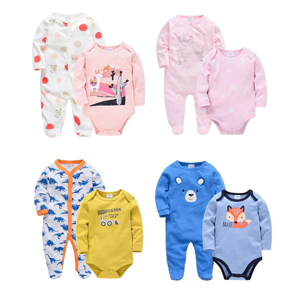 

Newborn Baby Clothing Girls 2 Pcs Set ropa bebe Rompr Full Sleeve 100% Cotton Baby Boy Pajamas Infant Girl Clothes set