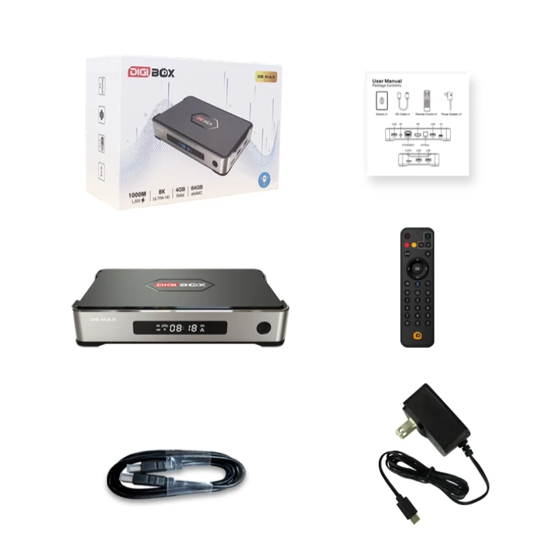 Genuine] DIGIBOX D6 MAX Android TV Box Hot Sell in Japan,USA