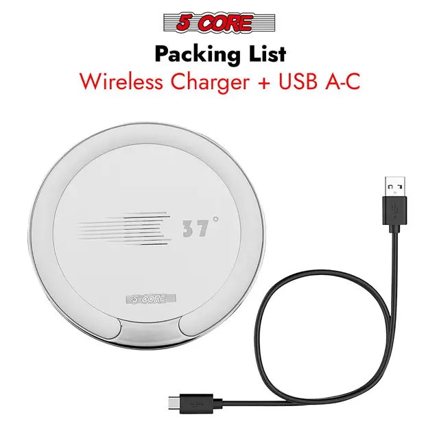 5 Core Wireless Phone Charging Pad 15W Qi-Certified Fast Charger Mat Cargador CDKW04 W - Image 5