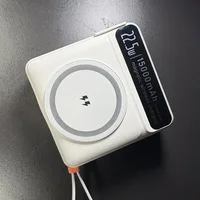 15000mAh Power Bank with Type-C & Lightning Cables Wireless Charging USB-A & USB-C Output 22.5W PD Fast Charge Find My Tracking 1