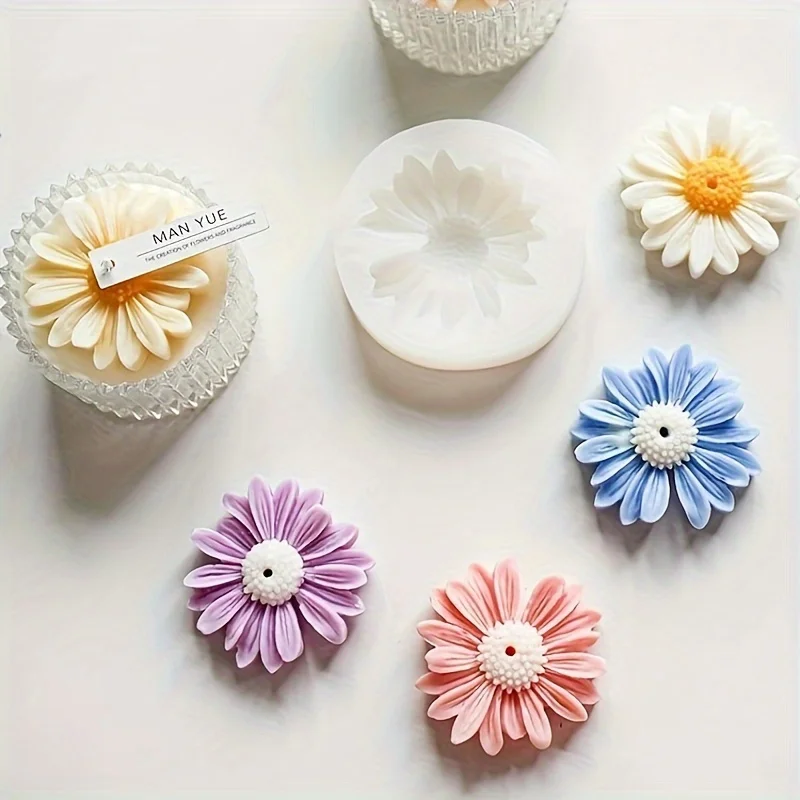 1pc Daisy Silicone Candle Mould Handmade Aromatherapy Candle DIY Silicone Mold Decoration Mould silicone mold silicone candle mold aromatherapy candle mold silicone candle molds candle mold