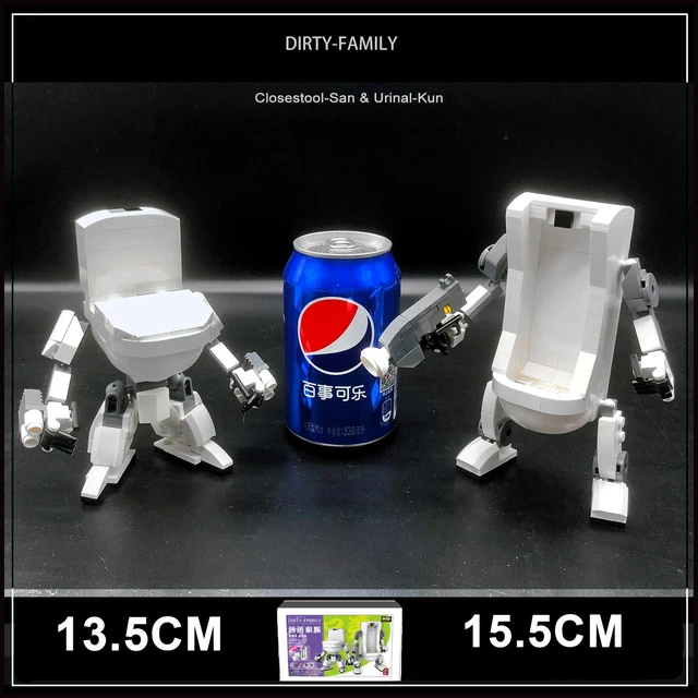 창의적인 놀이를 위한 독특하고 교육적인 Bricklink Ideas MOC 변기 메카 로봇 DIY 세트