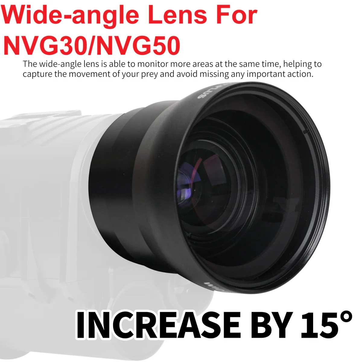 Wide Angle Lens For NVG30/NVG50 Helmet 940nm IR Night Vision Scope HD Wide-Angle Increase 15&deg; NVG30 Wide 50&deg; FOV Lens