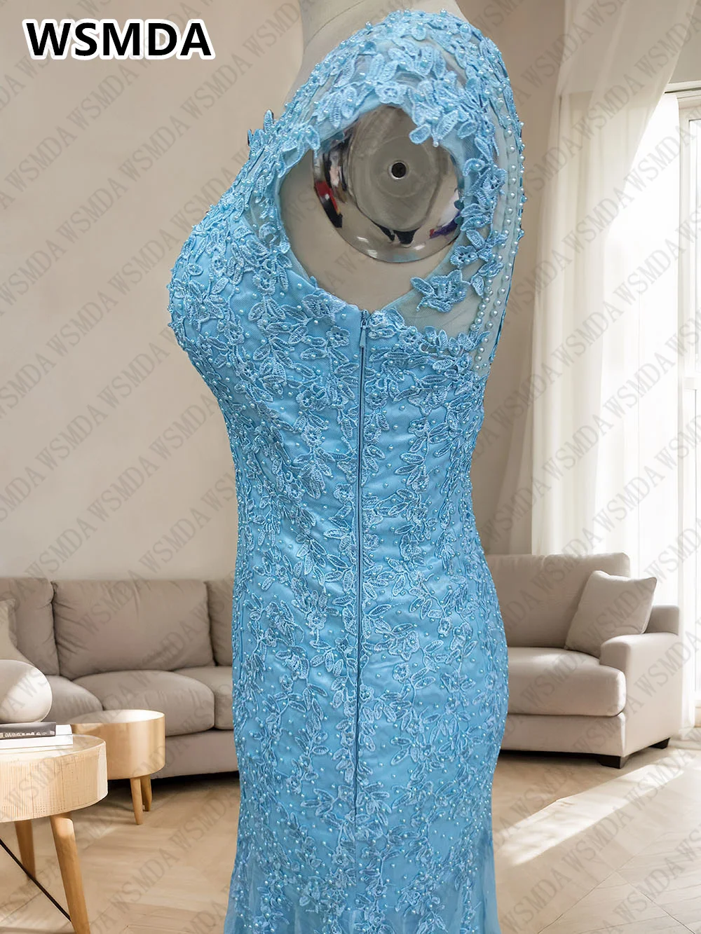 Lace Mother of the Bride Dresses Wedding Party Dress V-Neck Illusion Back Formal Evening Dresses robe de soirée de mariage - Image 3