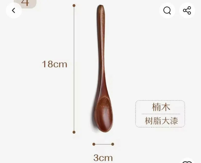 Natural Wood Spoon Bamboo Cooking Utensil Coffee Kitchen Teaspoon Tableware Accessories Spoon Teaspoons for Tea Stirring Spoon photo review