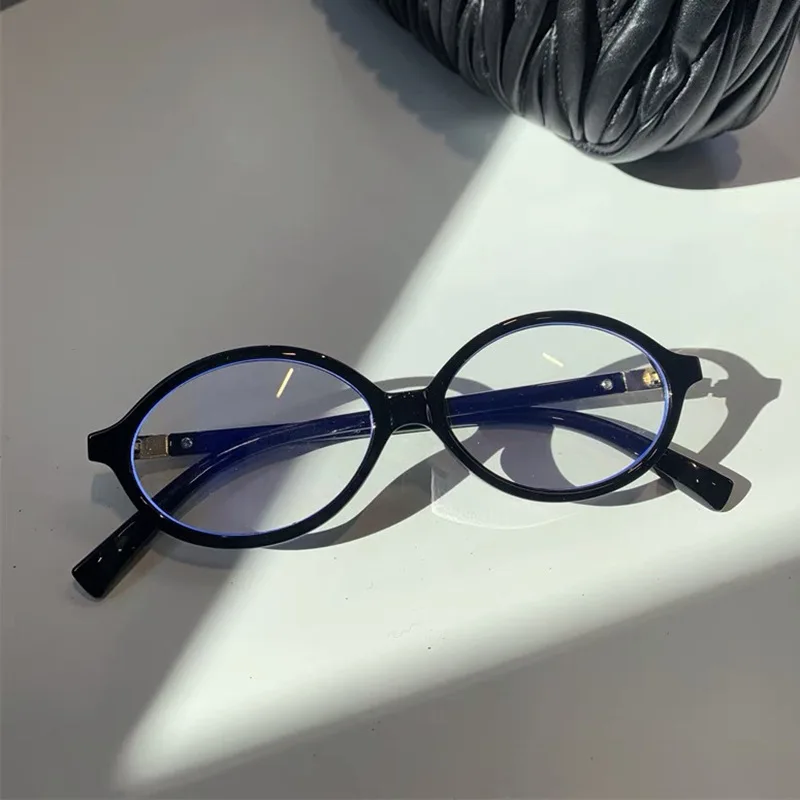Women's Myopia Glasses Vintage Oval Frame Blue Light Blocking Glasses Near Sight Eyeglasses Eyewear 0-1.0-1.5-2.0-2.5-3.0 ~~-4.0 - 6