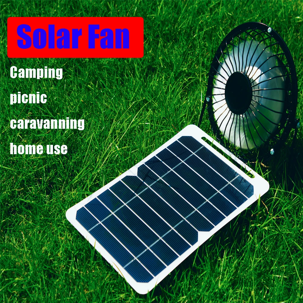 Mini Ventilator Solar Panel Powered Fan Air Extractor 4 inch Solar Exhaust  Fan