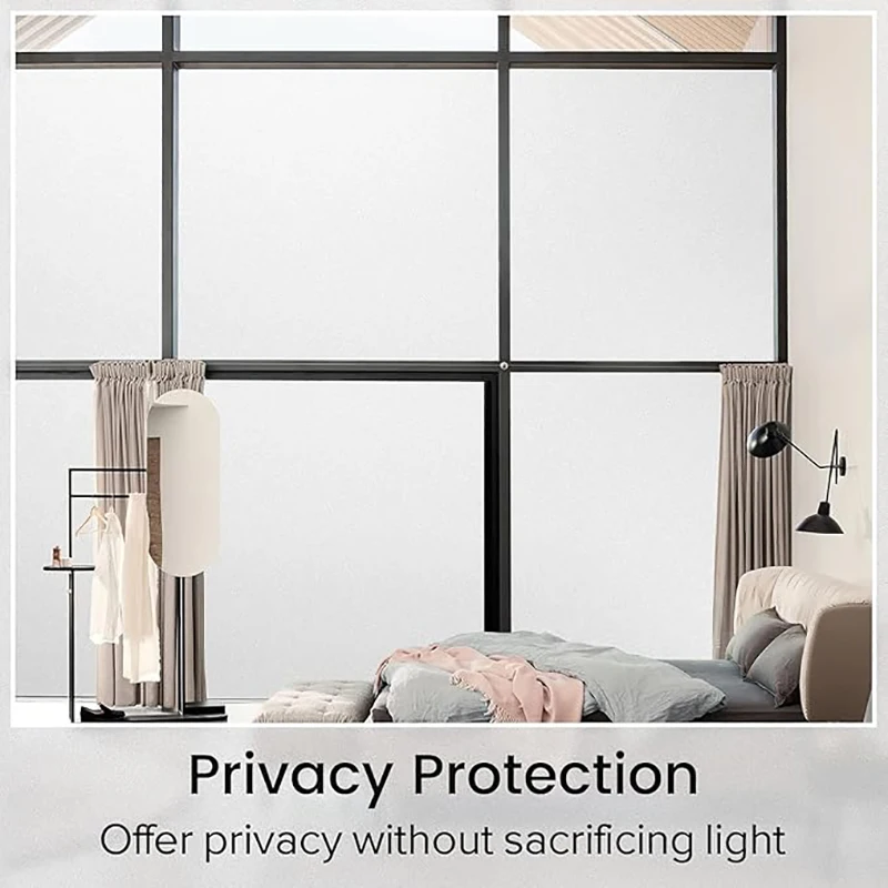 Frosted Glass Window Privacy Film PVC Electrostatic Adsorption for Bathroom Home Decoration