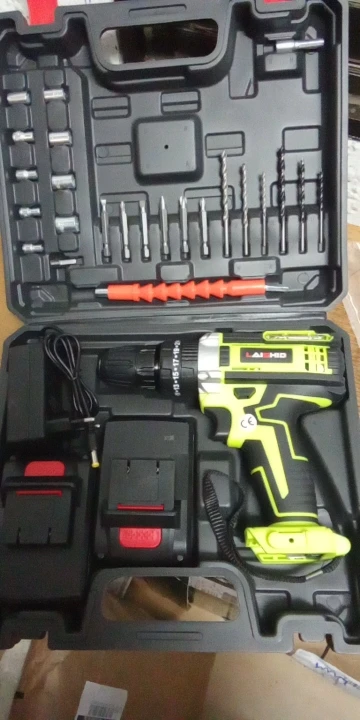 Taladro Eléctrico Inalámbrico 3 en 1 de 28V, Destornillador de Impacto, 25+3 Torque, Taladro Manual Compacto, Herramienta Eléctrica Recargable con Batería. photo review