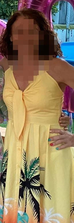 Women's Ombre Leaf Eyelet Strap Maxi Dress photo review