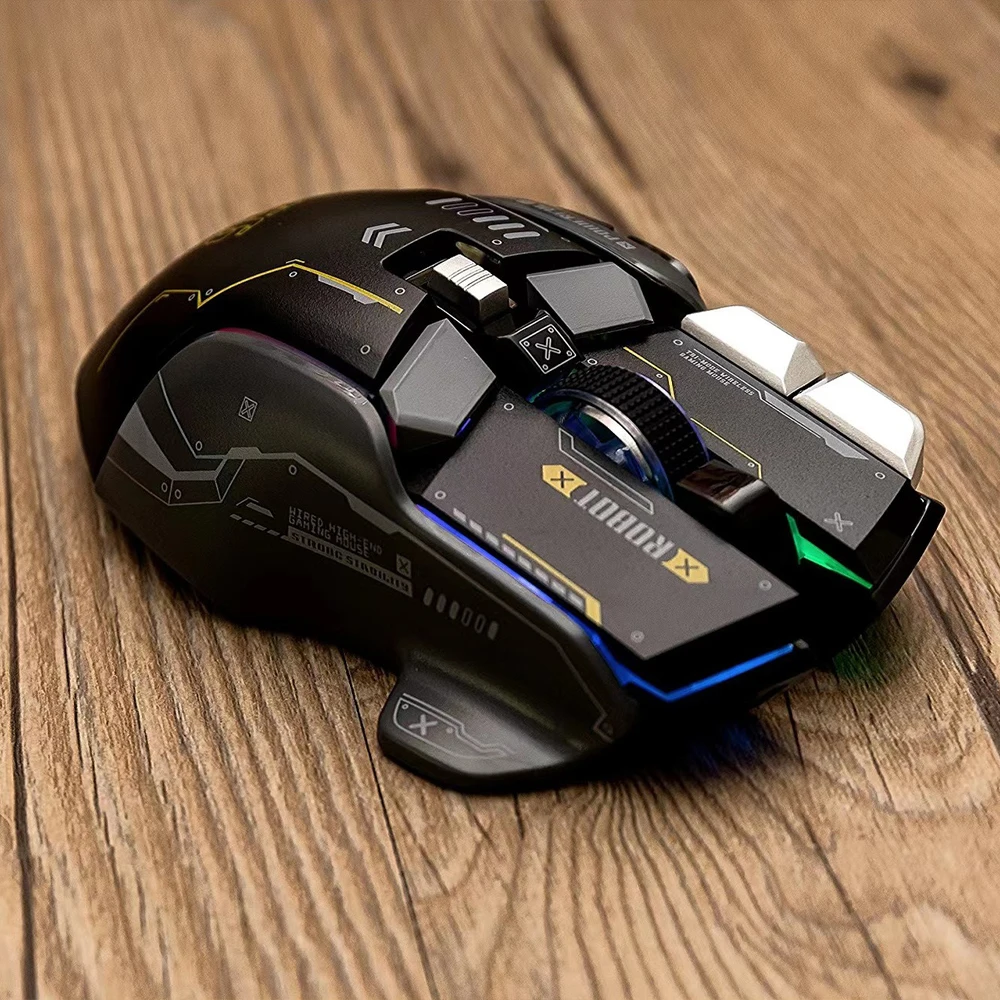 Mouse sem Fio Gaming Mouse Wired Computer Rgb Gamer Ergonômico 10 Botão 400012800dpi Led Jogo para pc Laptop