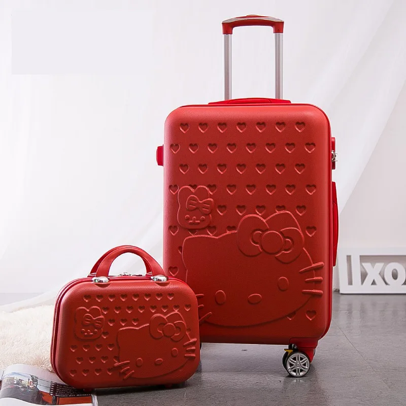 14"20"24 Inch Travel Big Suitcase Pack Of 2 Piece Set On Wheel Carry On Trolley Luggage Cosmetic Bag Valise Voyage