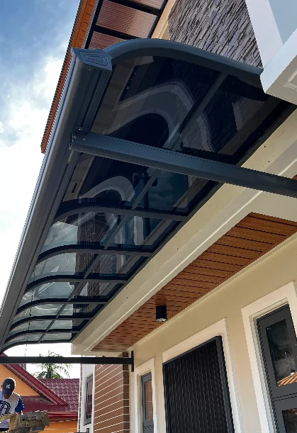 Luxury Aluminum Alloy Awnings Waterproof Polycarbonate Roof Canopy for Outdoor Garden Villa Sunshade Pergola Balcony Protection photo review