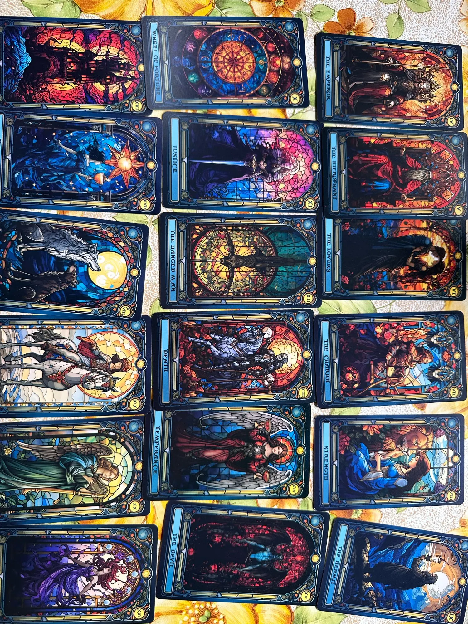 Stained Glass Tarot – 78 Card Fortune Telling Deck