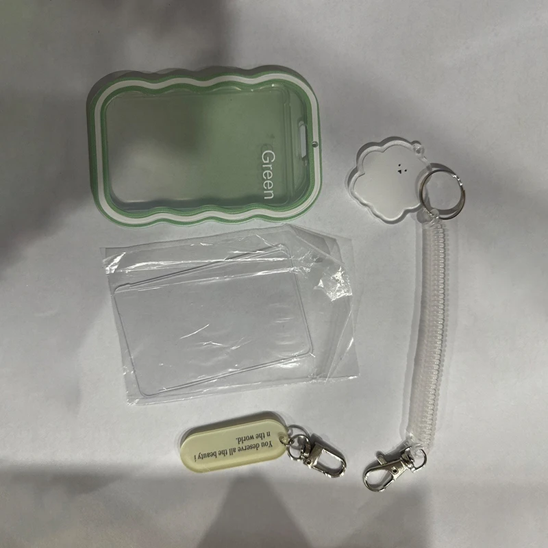 Photo Card Holder Creative Design Kpop Transparent Keychain Photo Sleeves Bus Card Student Case Protector