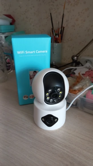 4MP Dual Lens WiFi Camera Dual Screen Baby Monitor Auto Tracking Ai Human Detection Indoor Home secuiryt CCTV Video Surveillance photo review