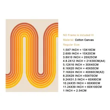  Retro 70s Stripes Art Prints Desert Blaze Wave Flower Ball Abstract Poster Canvas Painting Wall Pictures For Living Room Decor 