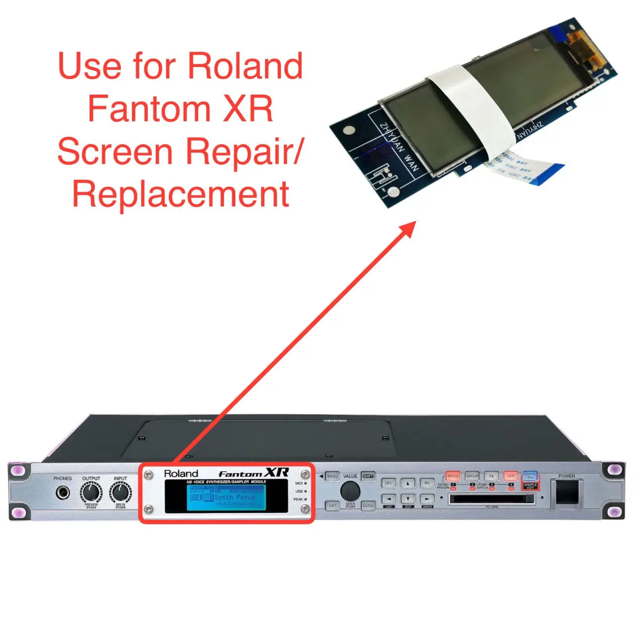 Roland 音源モジュール Fantom XR　液晶正常品 Roland 音源モジュール シンセサイザー Fantom XR 液晶表示正常