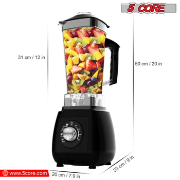 5 Core Juicer Blender Machines 2000W Countertop Kitchen Smoothie Maker w 68oz Jar JB 2000 M 5