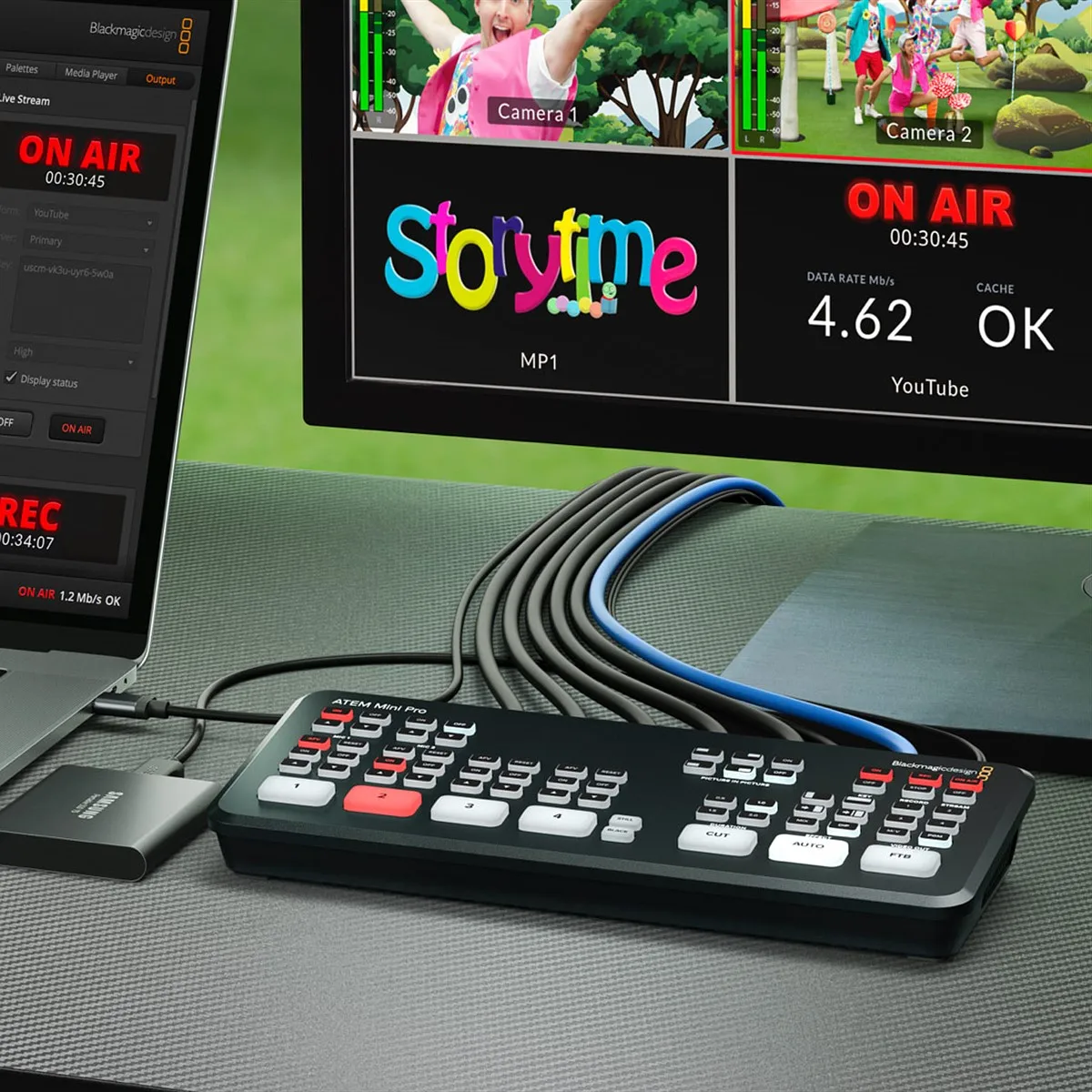 

Best Sales ATEM Mini Pro ISO Live Stream Switcher Multi-View Recording.