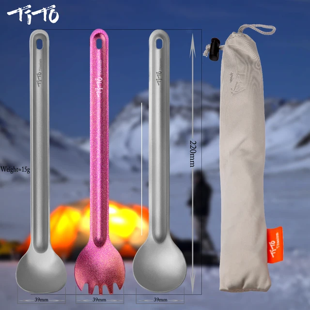 Titanium Camping Spork & Spoon Camping Utensils Camping Boutique
